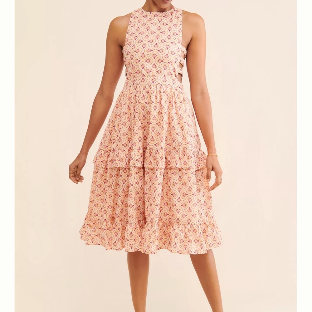 Elegant Paisley Print Dress